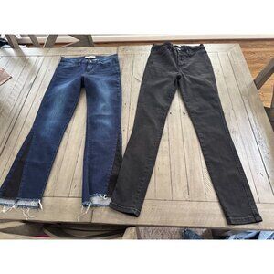 Vervet + Flying Monkey Size 26 Lot Bundle of 2 Pairs Jeans High Rise Flare Black